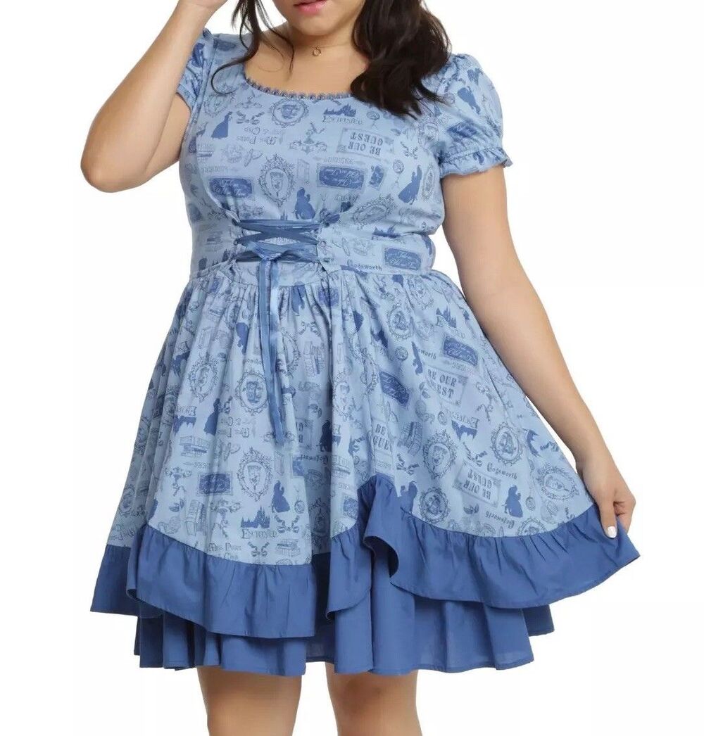 NWT Disney Beauty and the Beast X Torrid Dress - Size 18 Fits 1X 2X - Halloween